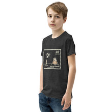 Load image into Gallery viewer, Cthulhu Moon landing commemorative stamp Youth T-Shirt