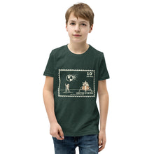 Load image into Gallery viewer, Cthulhu Moon landing commemorative stamp Youth T-Shirt
