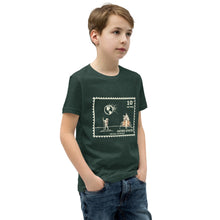 Load image into Gallery viewer, Cthulhu Moon landing commemorative stamp Youth T-Shirt