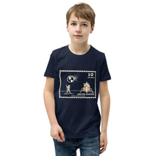 Load image into Gallery viewer, Cthulhu Moon landing commemorative stamp Youth T-Shirt