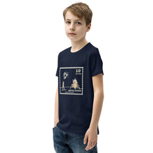 Load image into Gallery viewer, Cthulhu Moon landing commemorative stamp Youth T-Shirt