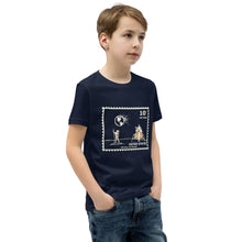 Load image into Gallery viewer, Cthulhu Moon landing commemorative stamp Youth T-Shirt