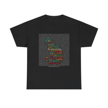 Load image into Gallery viewer, "The Cats of Ulthar" Full Story &amp; Word Art T-Shirt | H.P. Lovecraft Void Cat Silhouette
