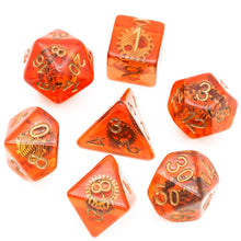 Load image into Gallery viewer, Steampunk Gears 7 Dice Set
