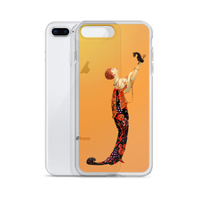 Load image into Gallery viewer, Art-Deco Lady with a Demon Dog iPhone Case

