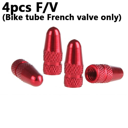 4 piece Aluminum Alloy Presta Valve Cap