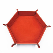 画像をギャラリービューアに読み込む, Faux Leather Folding Hexagonal Tray
