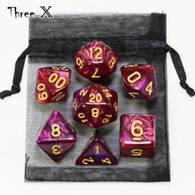 Load image into Gallery viewer, 7-Piece Polyhedral Dice Set with Pouch
