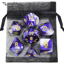 Load image into Gallery viewer, 7-Piece Polyhedral Dice Set with Pouch
