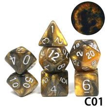 Load image into Gallery viewer, Another 7-piece polyhedral dice set. ;-)
