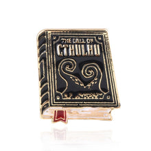 Load image into Gallery viewer, The Call Of Cthulhu Enamel Book Pin
