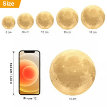 Load image into Gallery viewer, Multicolored 3D USB rechargeable Moon Lamp with  Remote Control
