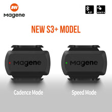 Load image into Gallery viewer, Magene S3+ Speed/Cadence sensors and optional H303 Heart Sensor with ANT+ Bluetooth connectivity
