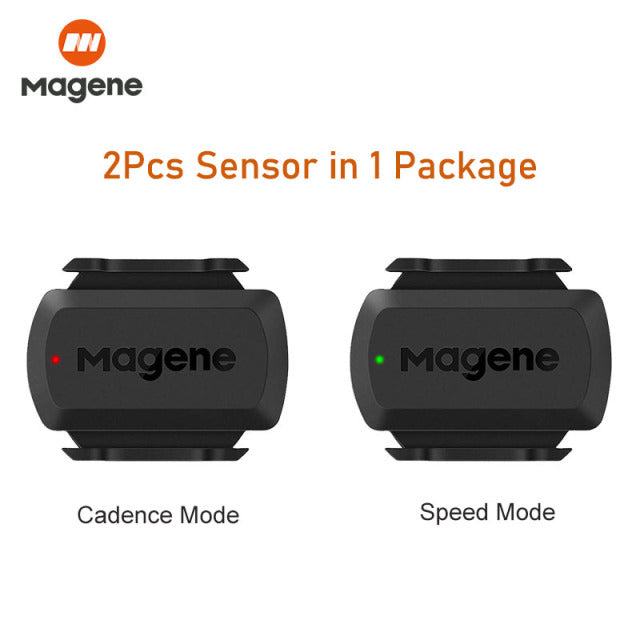 Magene S3+ Speed/Cadence sensors and optional H303 Heart Sensor with ANT+ Bluetooth connectivity