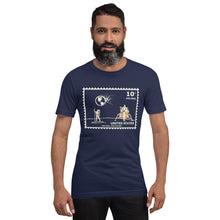 画像をギャラリービューアに読み込む, Cthulhu Moonlanding Commemorative Stamp Unisex T-Shirt
